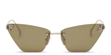 Fendi First Crystal Rimless Cat-Eye Sunglasses
