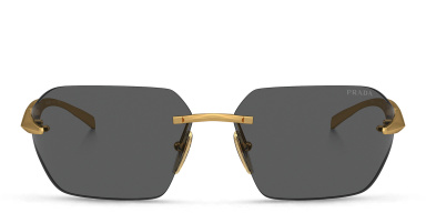 Rimless Wide Irregular Sunglasses
