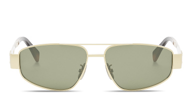 Metal Triomphe Yellow Pilot Sunglasses