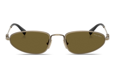 Vertical Logo Irregular Sunglasses