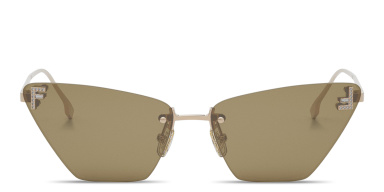 Fendi First Crystal Rimless Cat-Eye Sunglasses