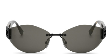 Baguette Wide Rimless Irregular Sunglasses