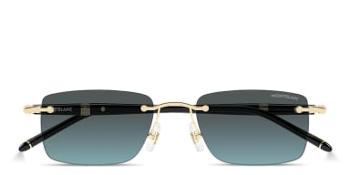Meisterstück Rimless Rectangle Sunglasses