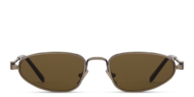Vertical Logo Irregular Sunglasses