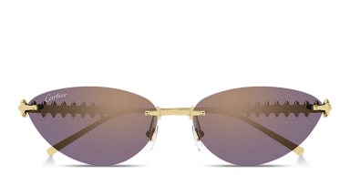 Clash de Cartier Rimless Cat-Eye Sunglasses