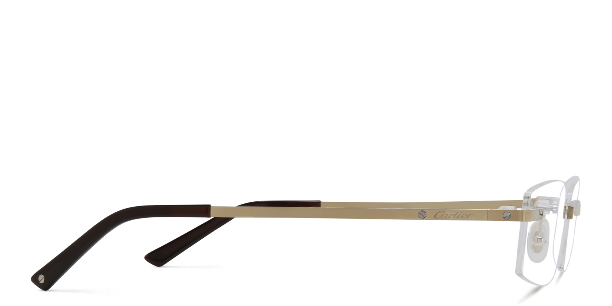 Cartier Santos de Cartier Unisex Eyeglasses in Gold – Product Photo 3