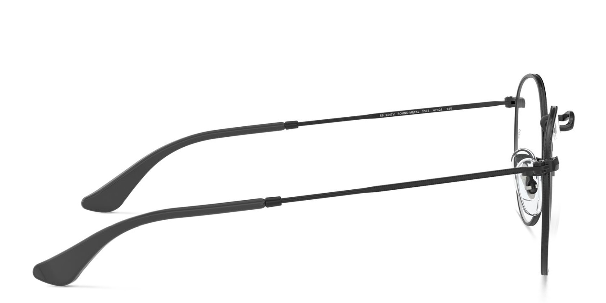 Ray-Ban Round Metal Unisex Eyeglasses in Black – Product Photo 3