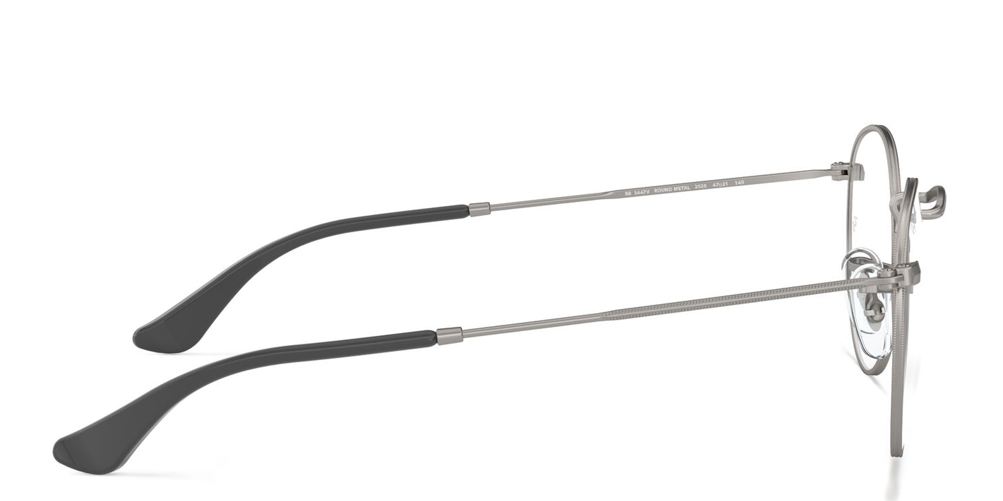 Ray-Ban Round Metal Optics Eyeglasses in Ruthenium – Product Photo 3