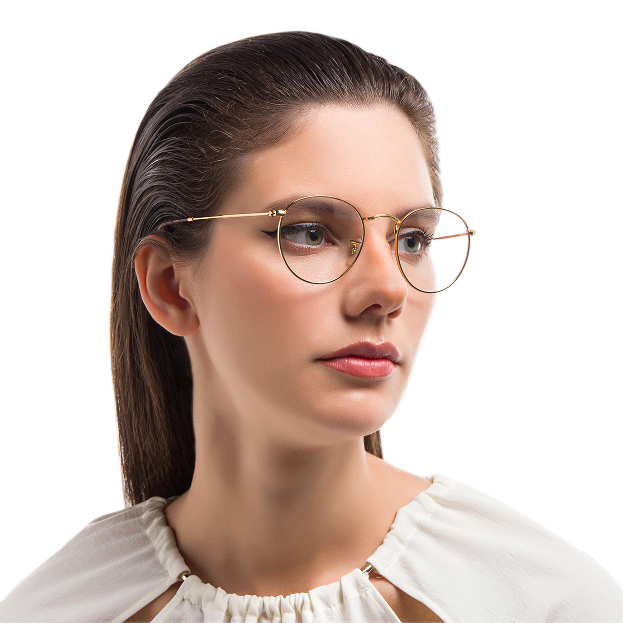 Ray-Ban Round Metal Optics Eyeglasses in Gold – Product Photo 6