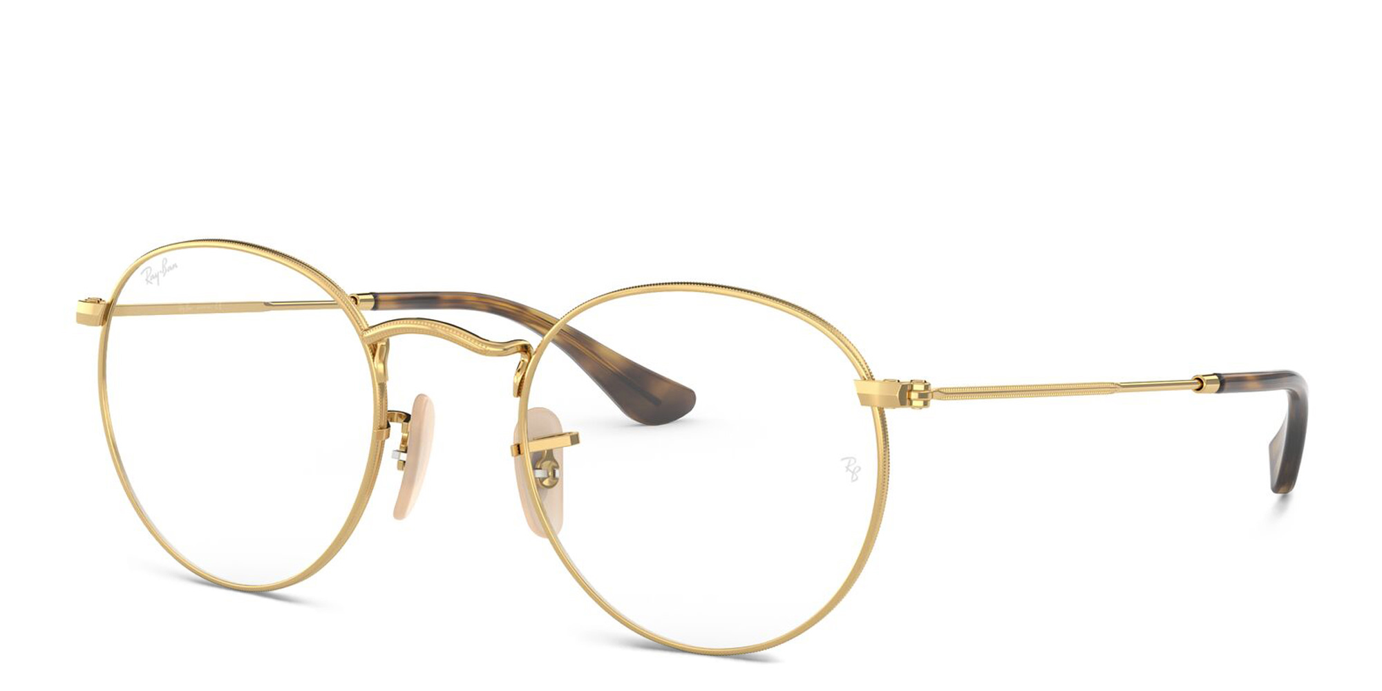 Ray-Ban Round Metal Optics Eyeglasses in Gold – Product Photo 2