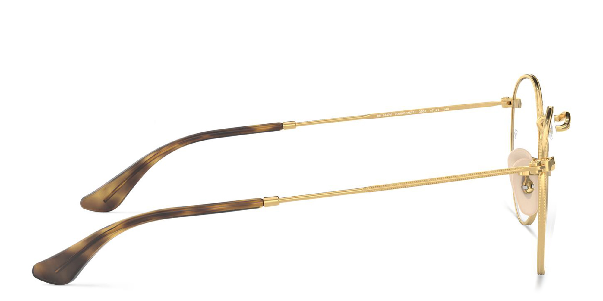 Ray-Ban Round Metal Optics Eyeglasses in Gold – Product Photo 3