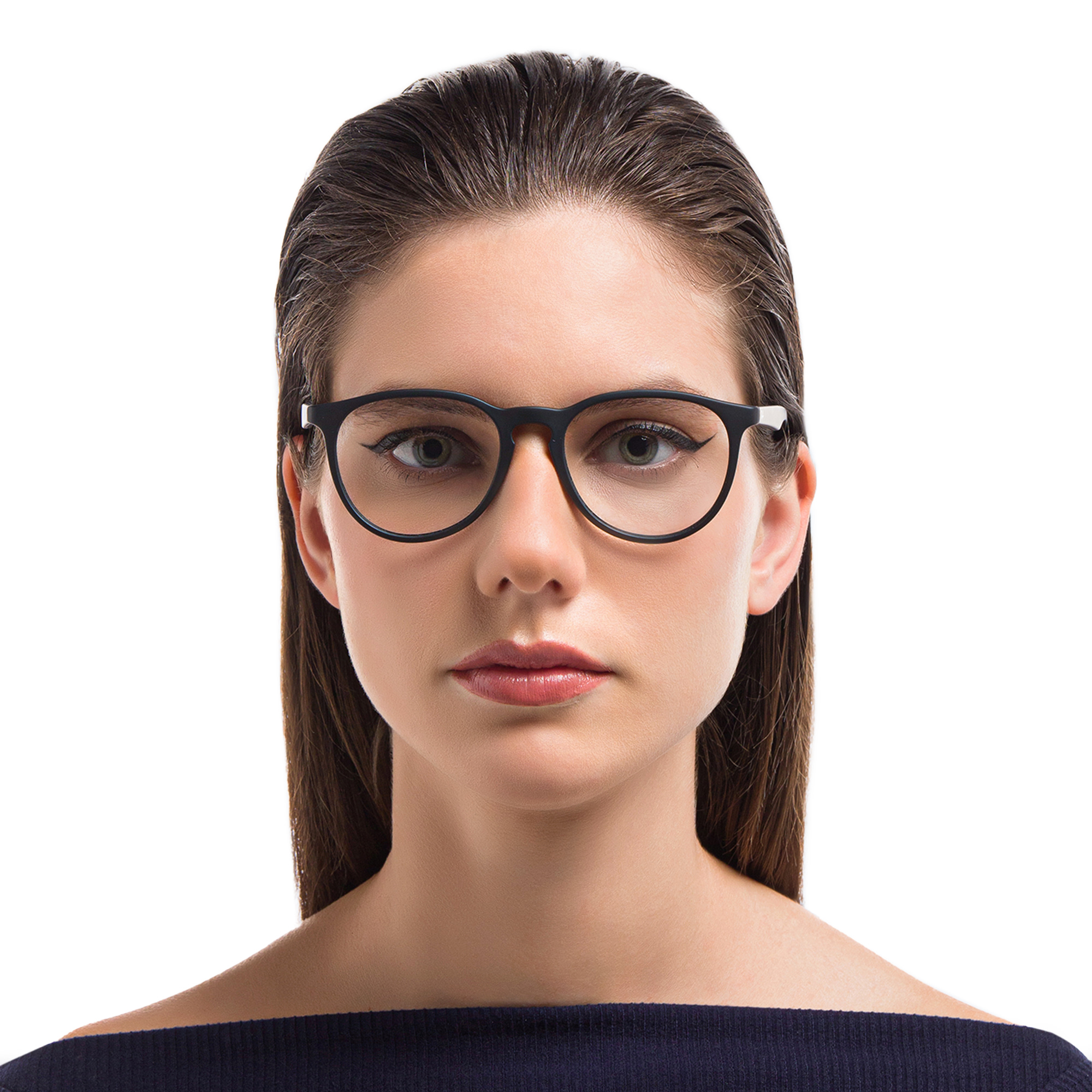 Ray-Ban Erika Optics Round Eyeglasses in Black – Product Photo 5
