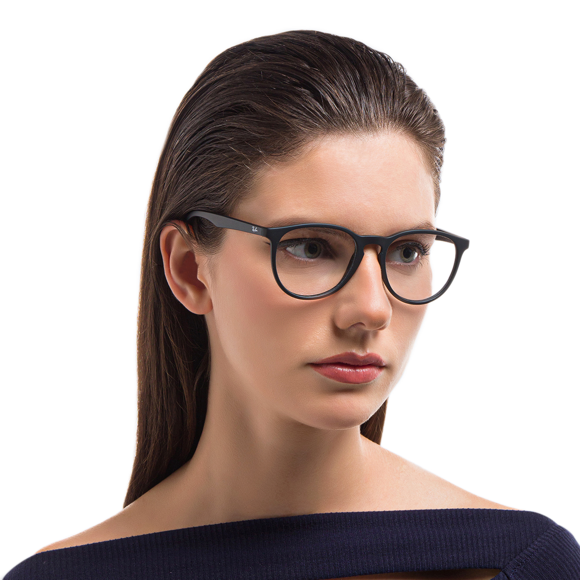Ray-Ban Erika Optics Round Eyeglasses in Black – Product Photo 6