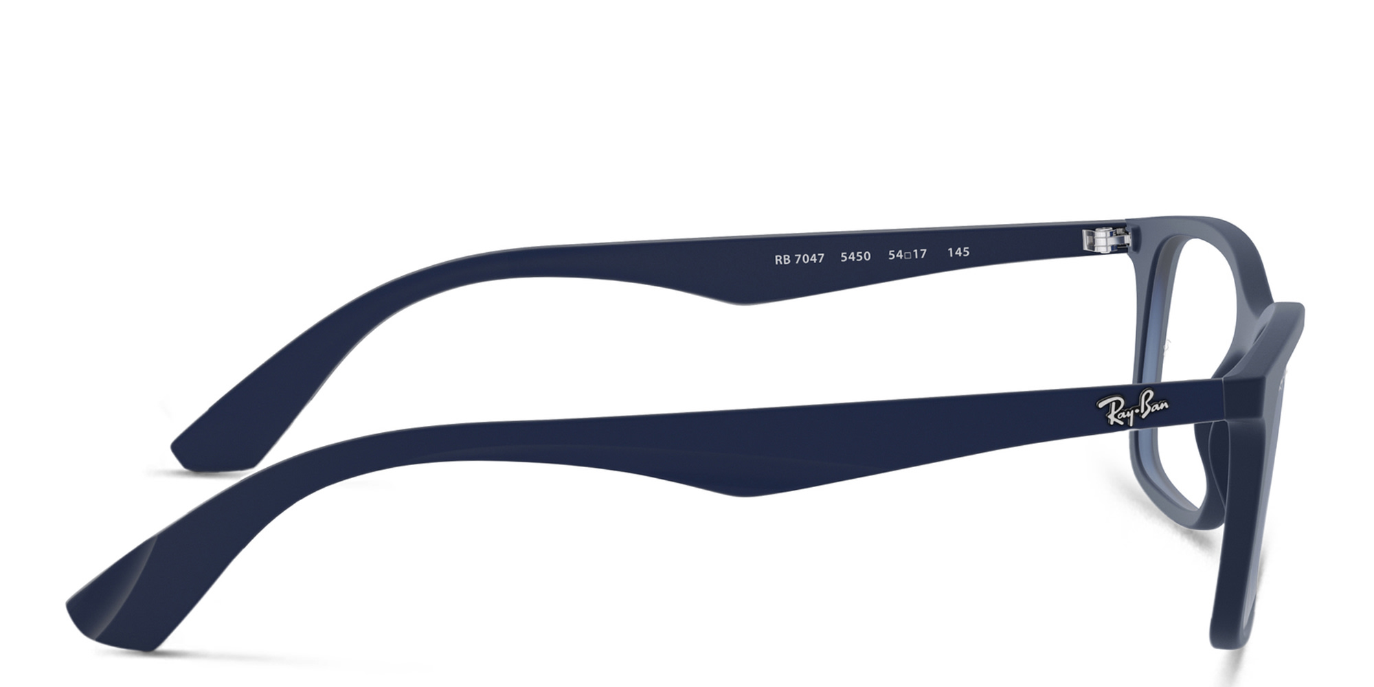 Ray-Ban Unisex Square Eyeglasses in Transparent Blue – Product Photo 3