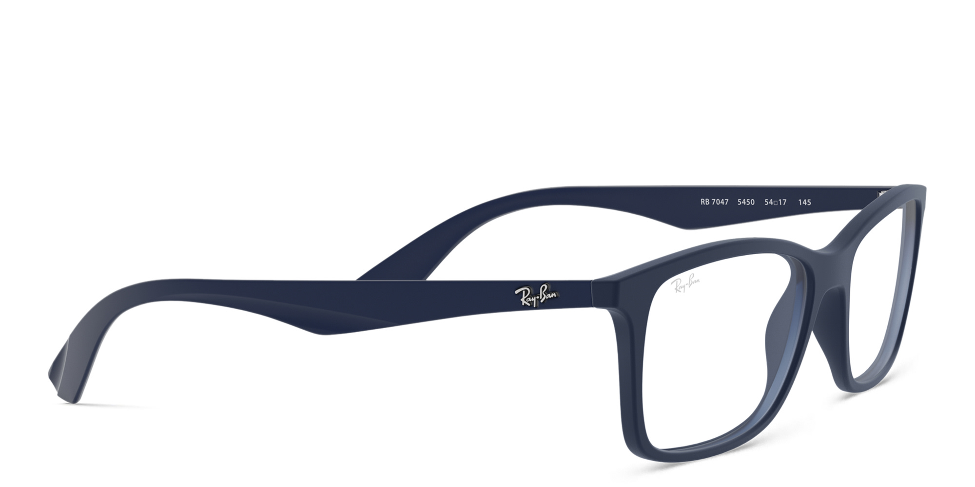 Ray-Ban Unisex Square Eyeglasses in Transparent Blue – Product Photo 4