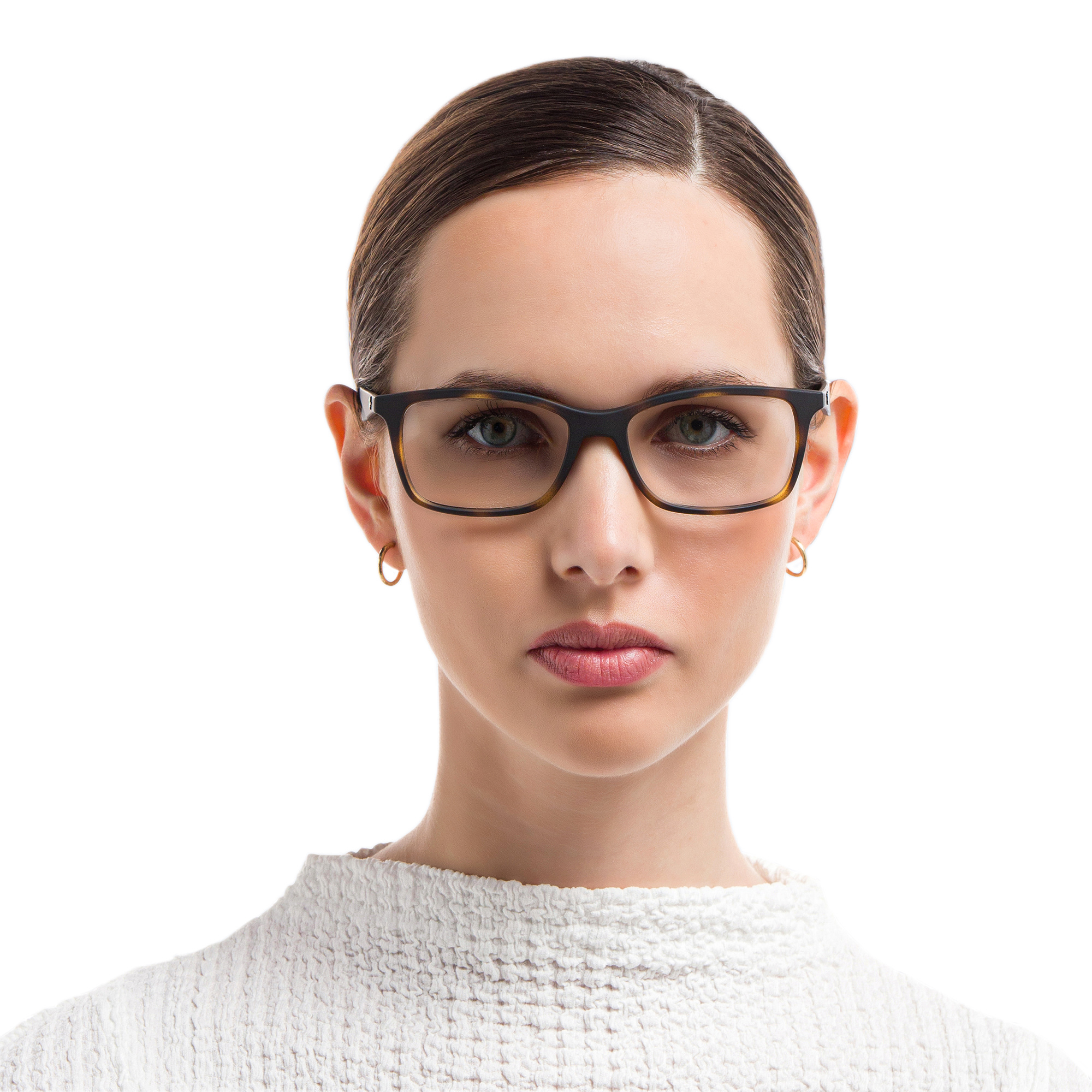 Ray-Ban Optics Unisex Rectangle Eyeglasses in Havana – Product Photo 5