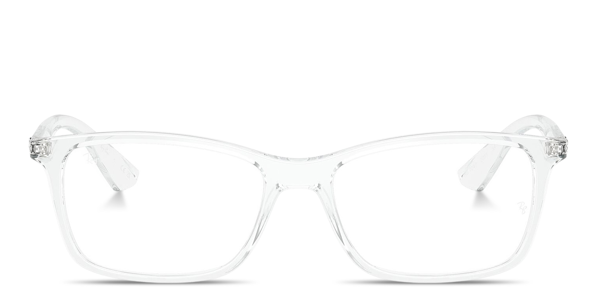 Shop Ray-Ban Optics Unisex Square Eyeglasses in Transparent online.