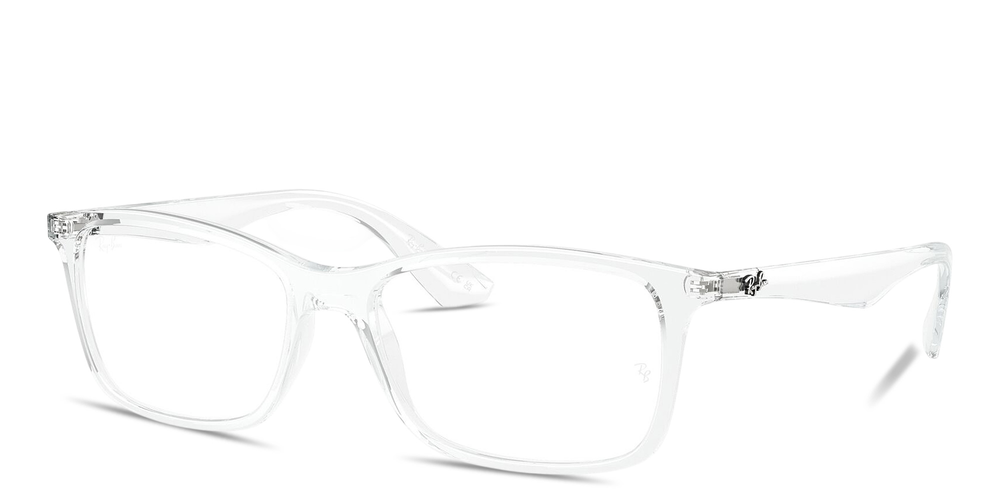 Shop Ray-Ban Optics Unisex Square Eyeglasses in Transparent online.