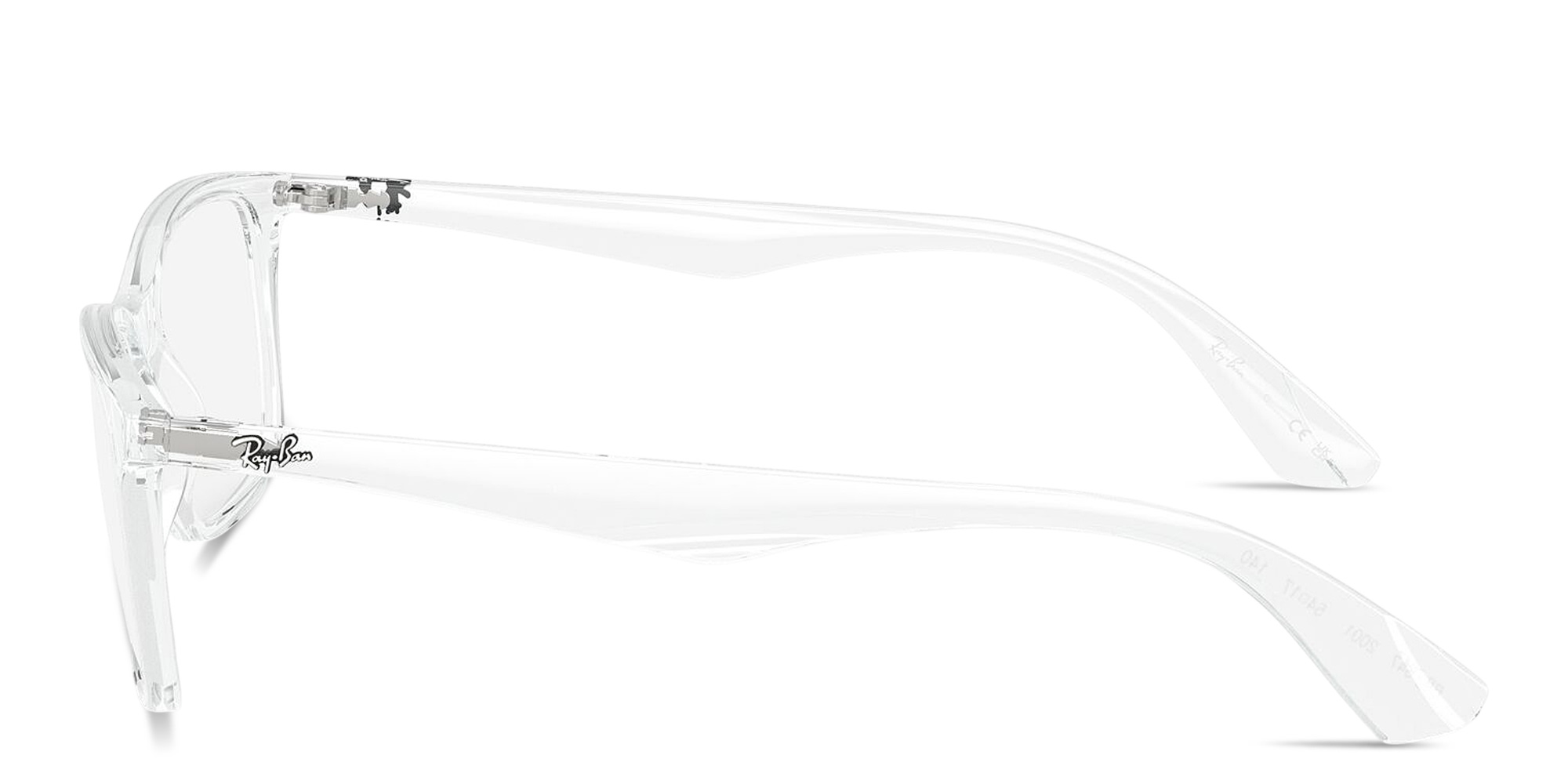 Shop Ray-Ban Optics Unisex Square Eyeglasses in Transparent online.