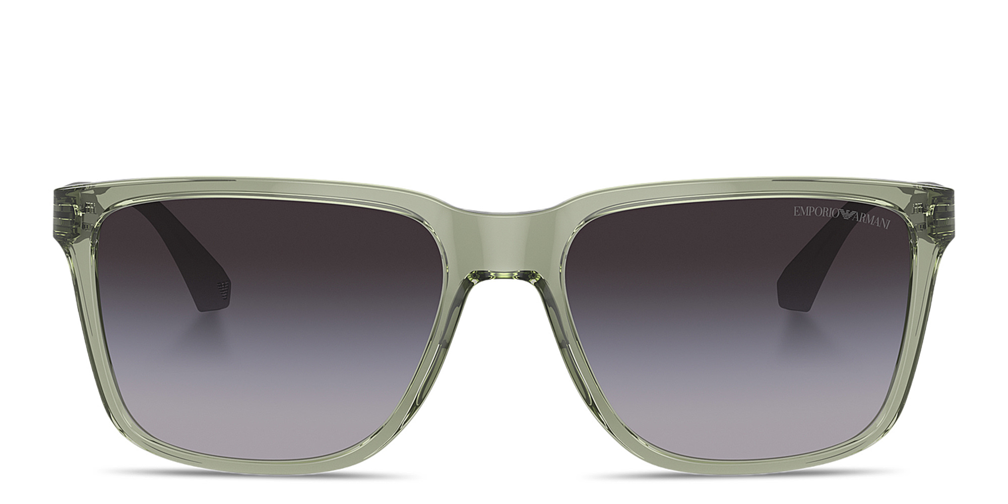 Emporio Armani Logo Square Sunglasses in Green – Product Photo 1