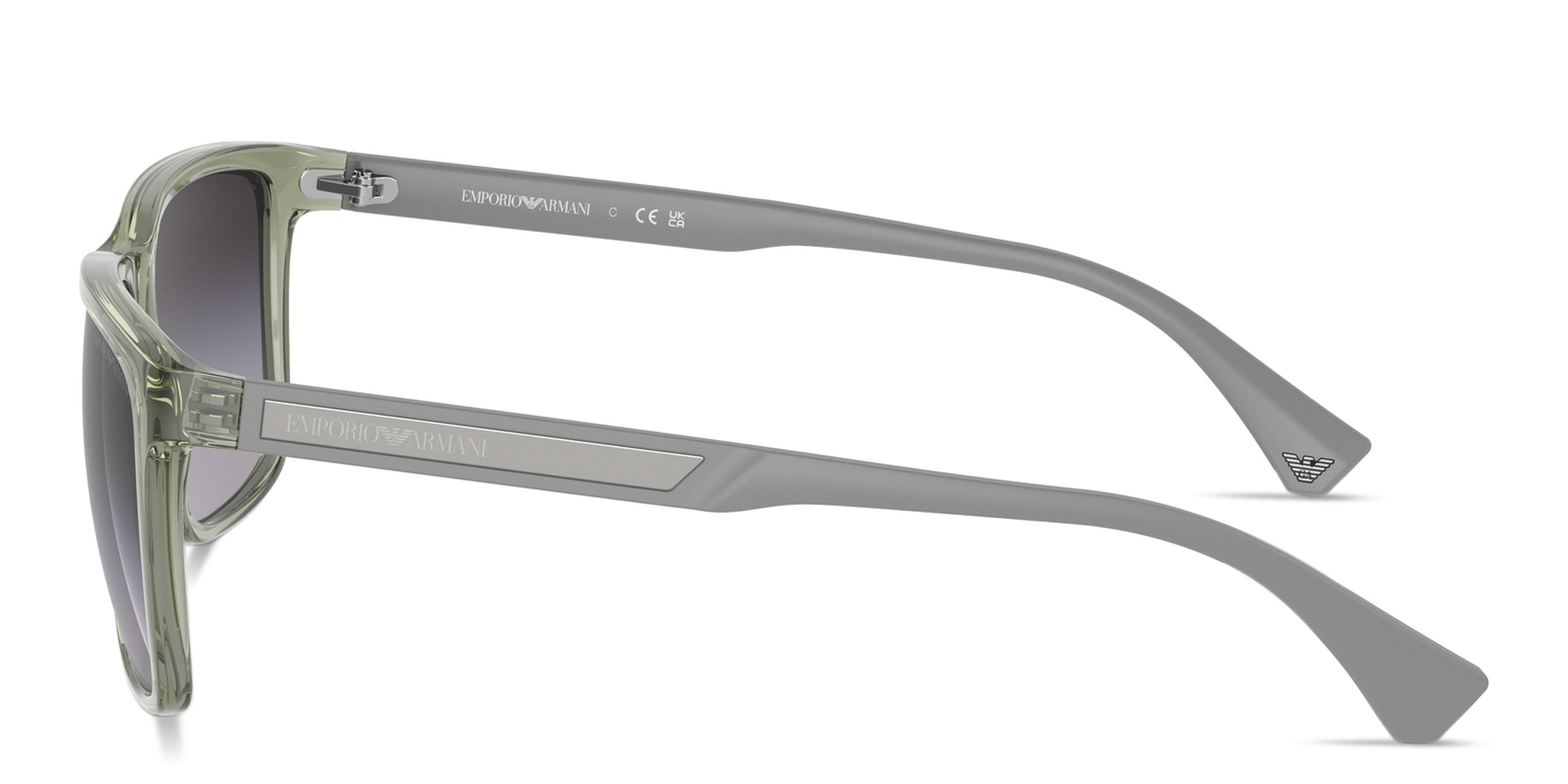 Emporio Armani Logo Square Sunglasses in Green – Product Photo 3