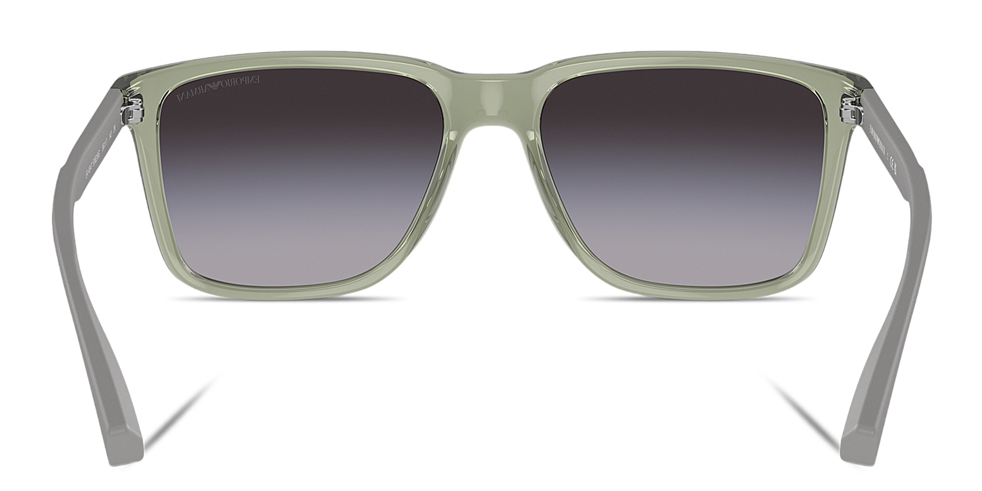 Emporio Armani Logo Square Sunglasses in Green – Product Photo 4