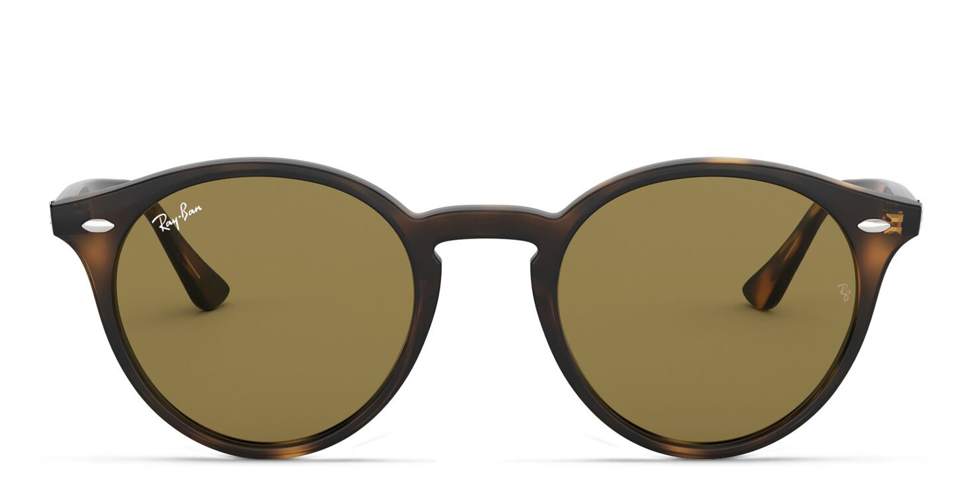 Ray-Ban Unisex Round Sunglasses in Light Havana – Product Photo 1
