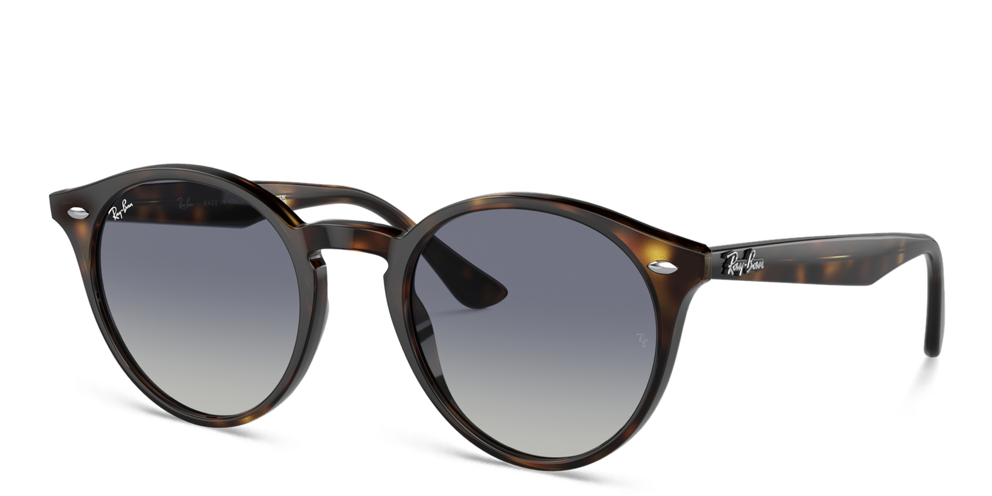Ray-Ban Unisex Round Sunglasses in Light Havana – Product Photo 2