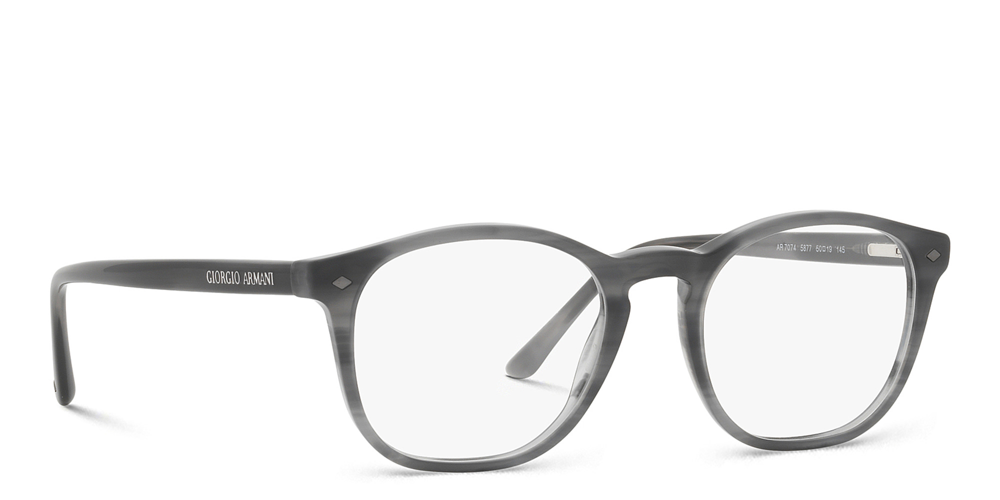GIORGIO ARMANI Round Eyeglasses in Grey – Product Photo 4