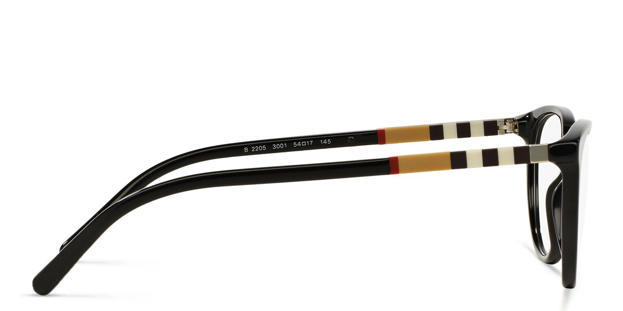 نظارات طبية مربّعة من بربري بلون أسود - صورة المنتج 3