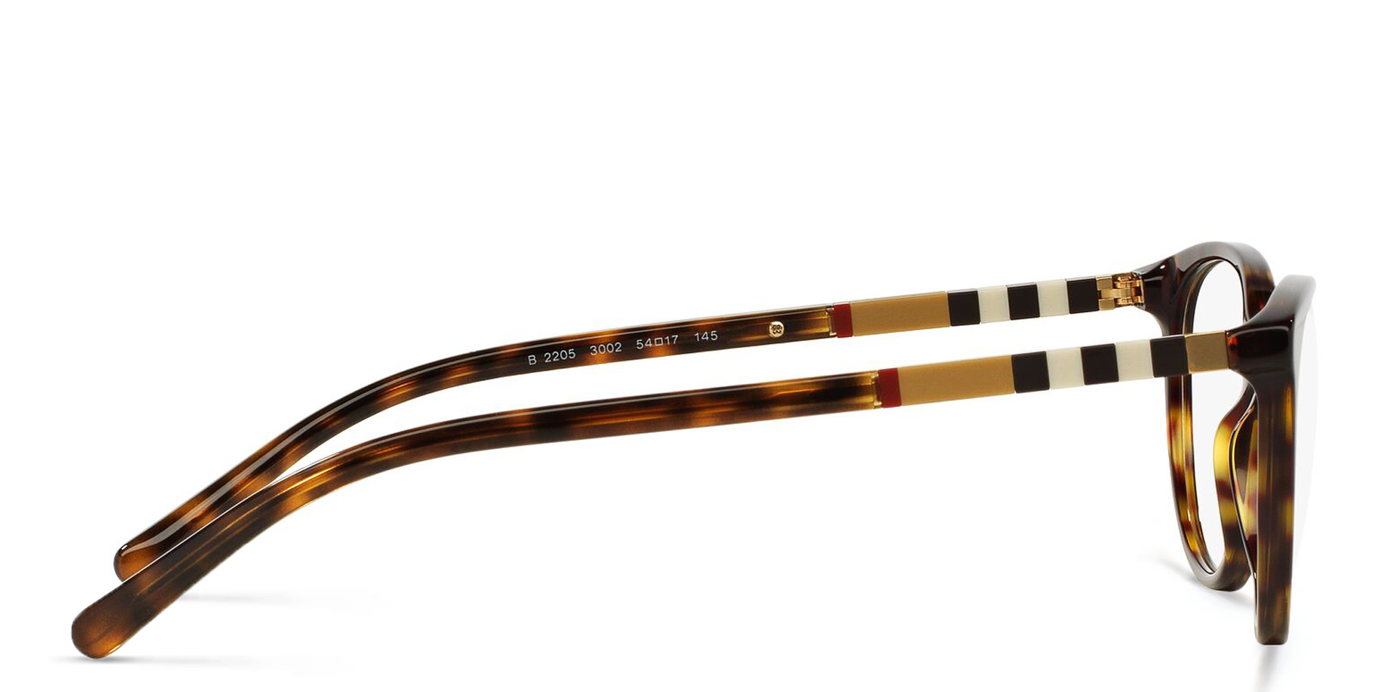 BURBERRY Square Eyeglasses in Dark Havana – Product Photo 3