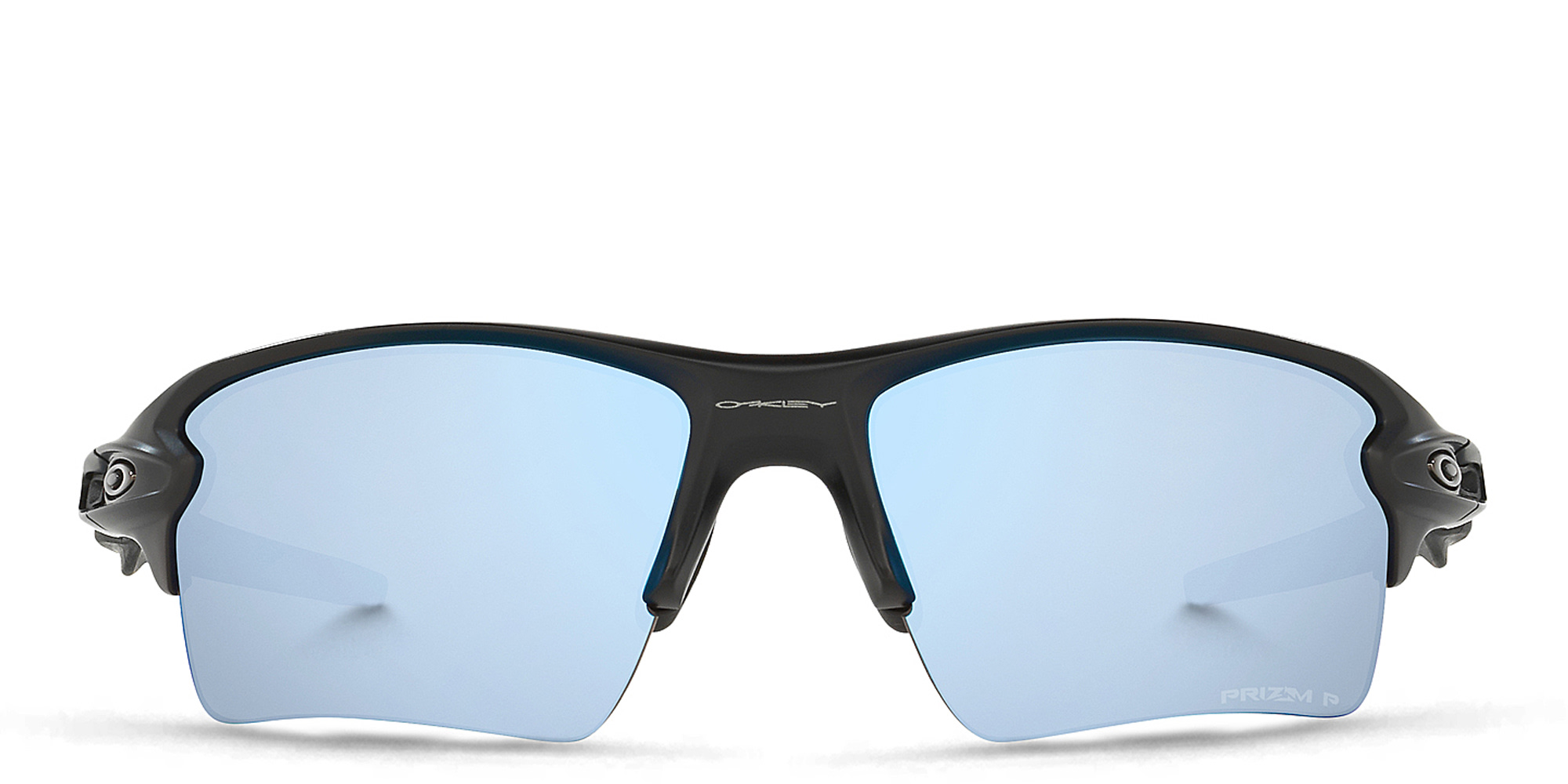 Shop Oakley Flak 2.0 XL Half-Rim Rectangle Sunglasses in Matte Black online.