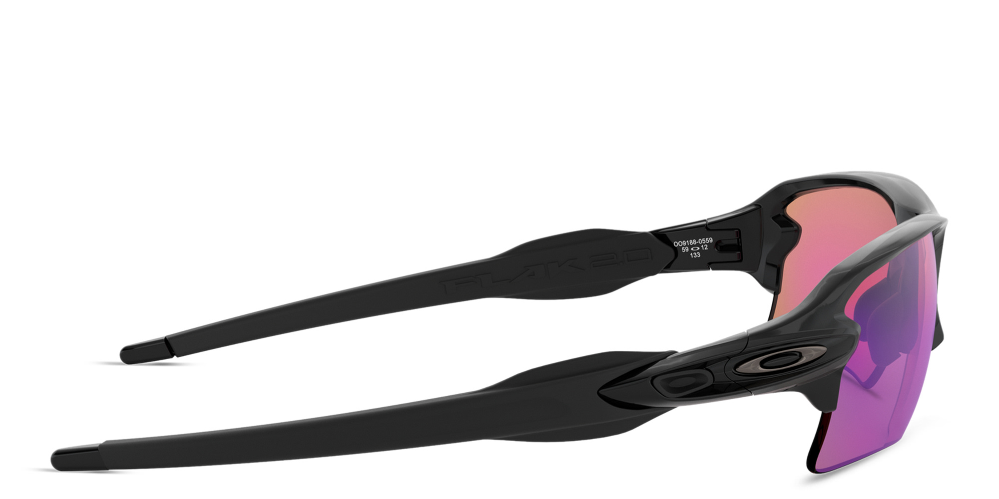 تسوق نظارات شمسية فلاك 2.0 إكس أل مستطيلة بإطار نصفي اوكلي بلون أسود لامع أونلاين.