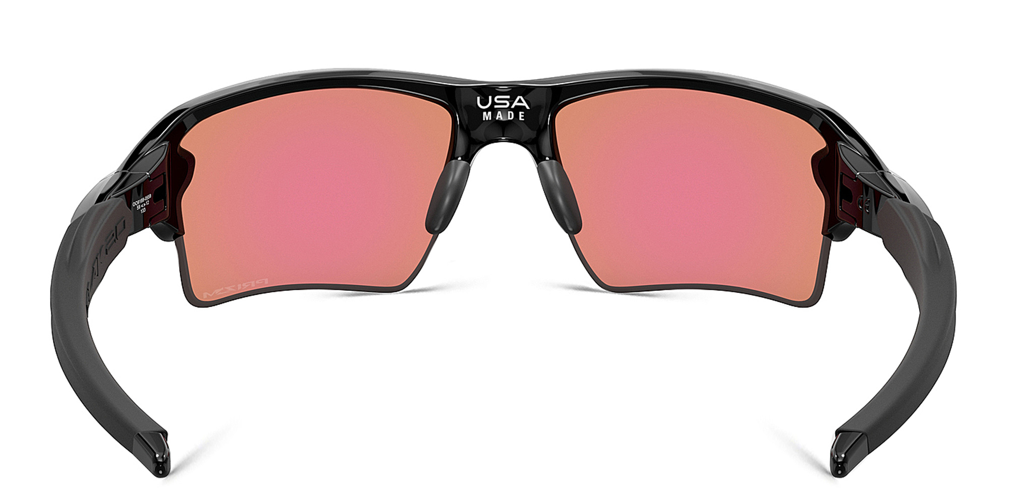 تسوق نظارات شمسية فلاك 2.0 إكس أل مستطيلة بإطار نصفي اوكلي بلون أسود لامع أونلاين.