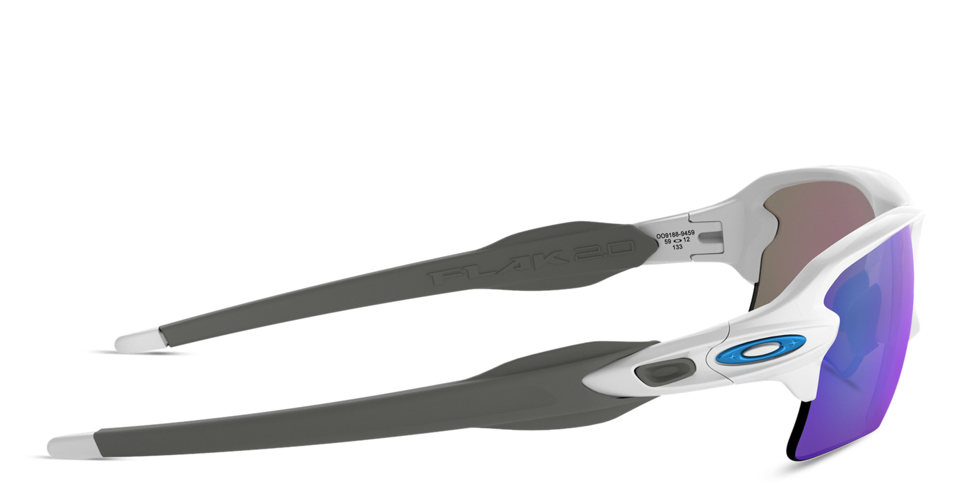 Oakley Flak 2.0 XL Half-Rim Rectangle Sunglasses in Polished White – Product Photo 3