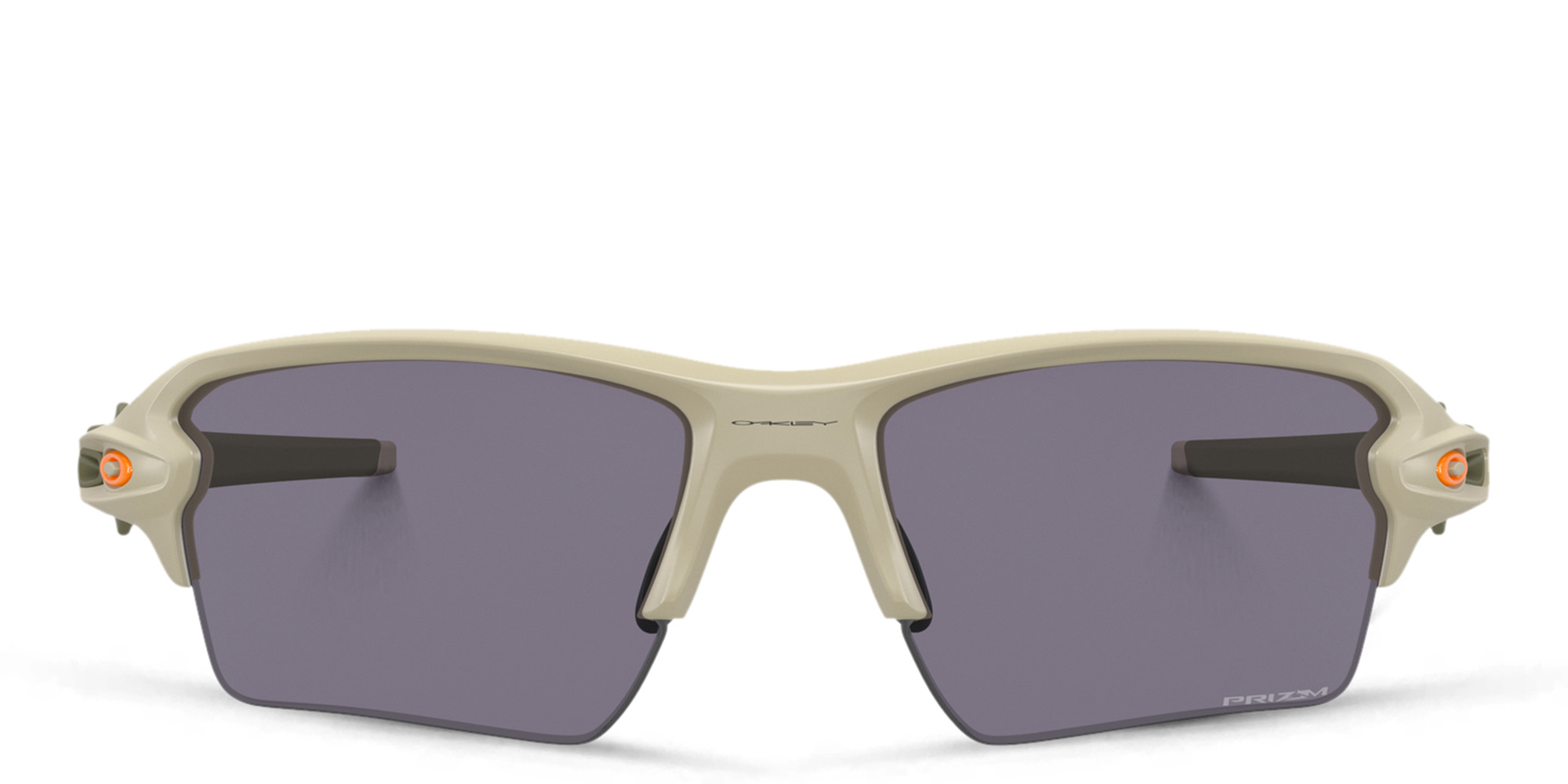 Shop Oakley Half-Rim Rectangle Sunglasses in Matte Sand online.