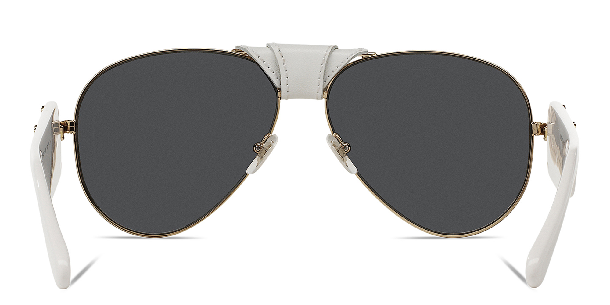 Shop VERSACE Aviator Sunglasses in Gold online.