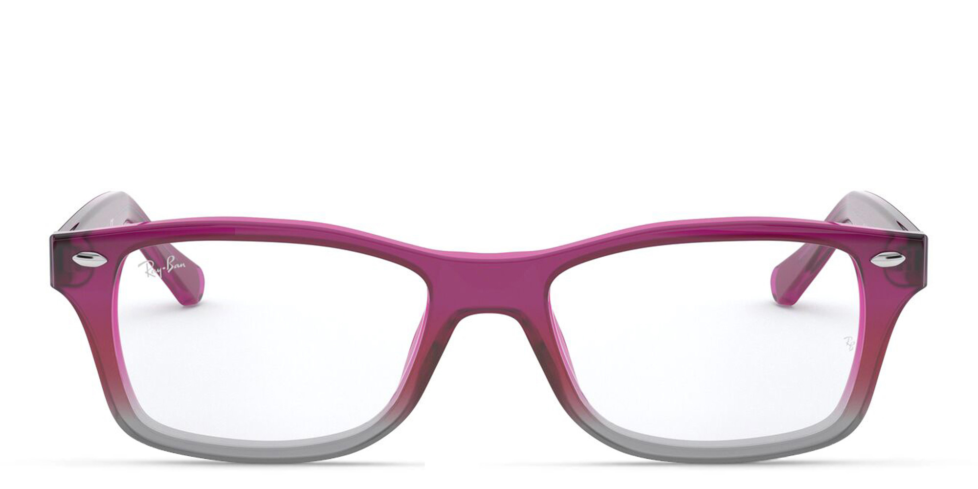 Ray-Ban Junior Kids Wide Rectangle Eyeglasses in Pink – Product Photo 1