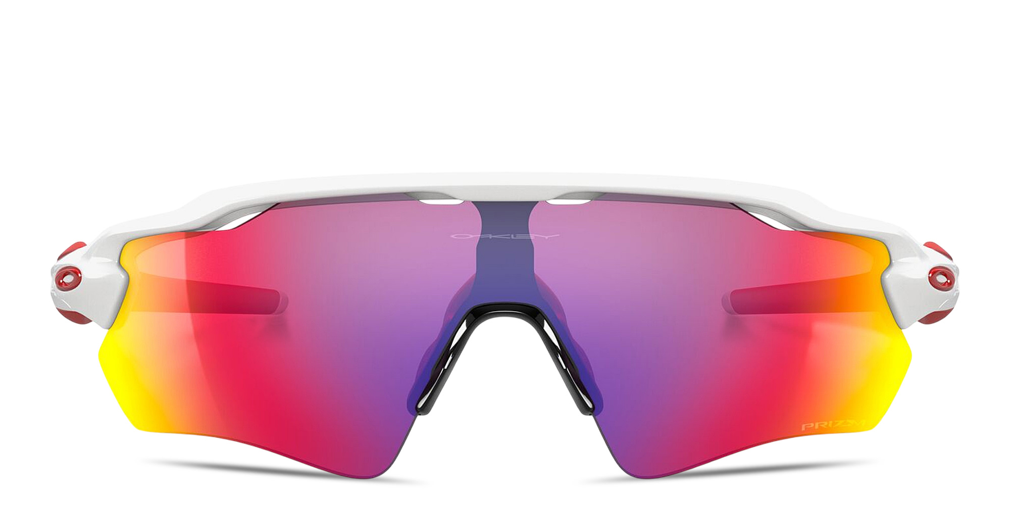 Oakley Radar EV Path Half-Rim Mask Sunglasses in Polished White – Product Photo 1