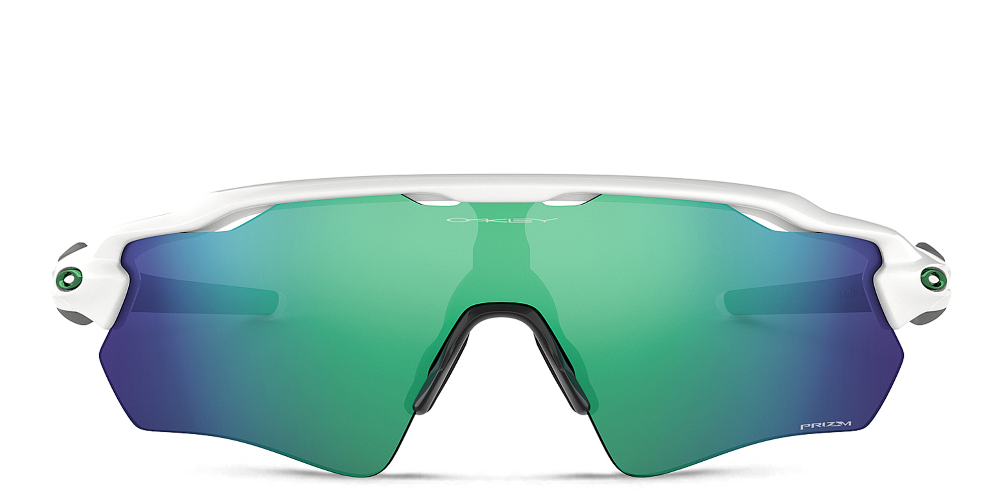 Shop Oakley Radar EV Path Half-Rim Mask Sunglasses in Polished White online.