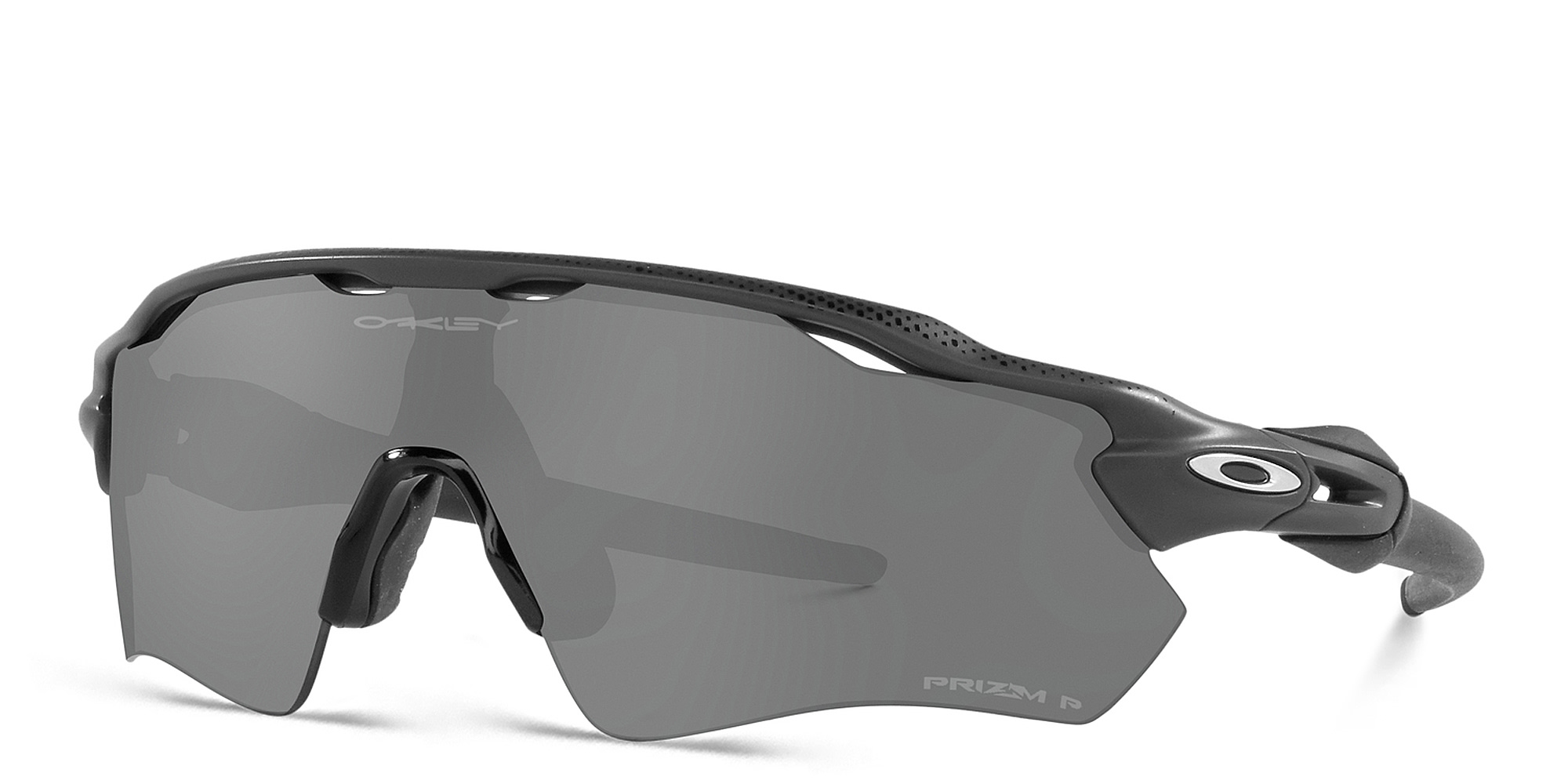 Shop Oakley Radar EV Path Half-Rim Mask Sunglasses in High Resolution Carbon online.