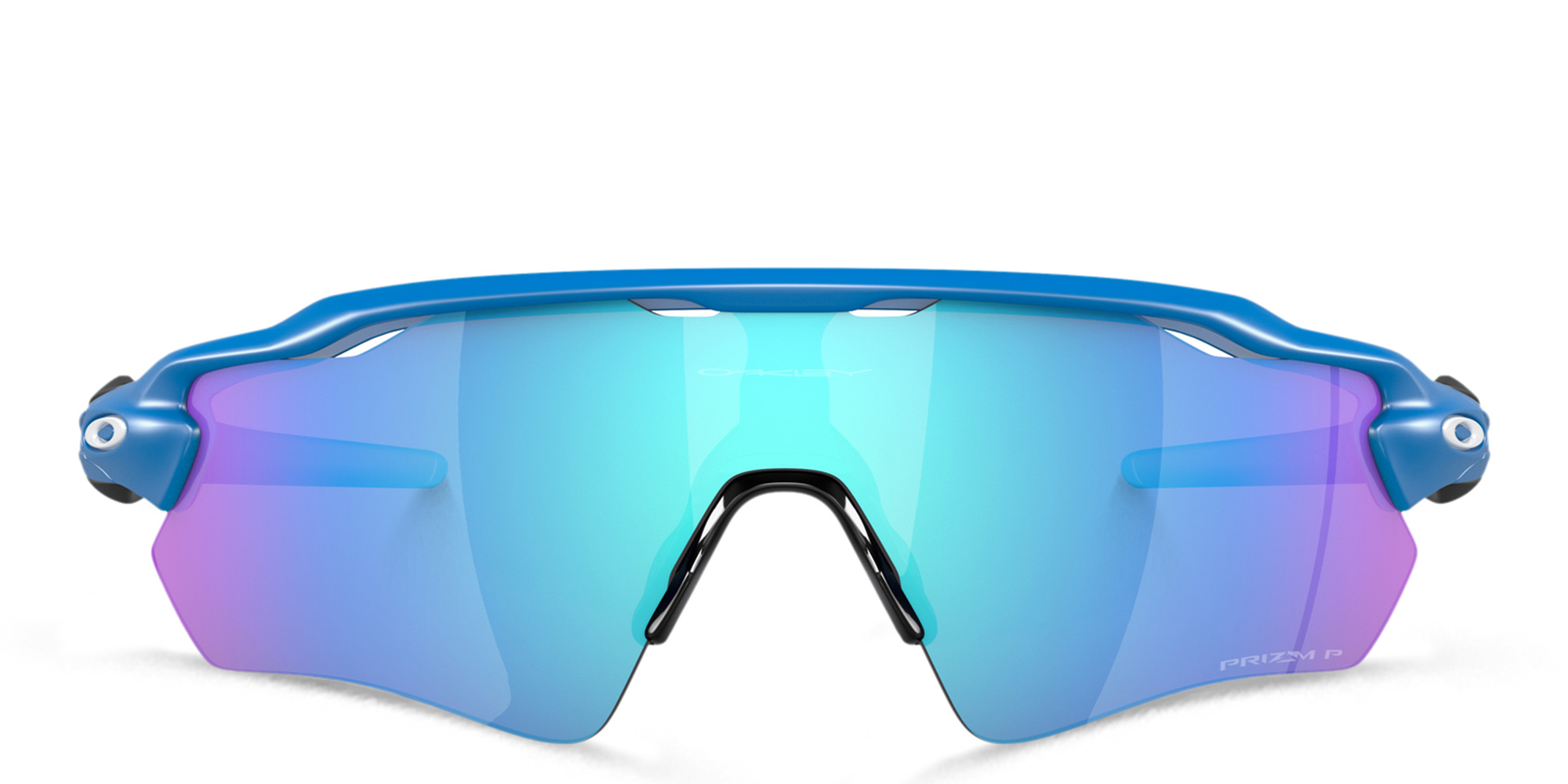 Shop Oakley Half-Rim Mask Sunglasses in Matte Sapphire online.