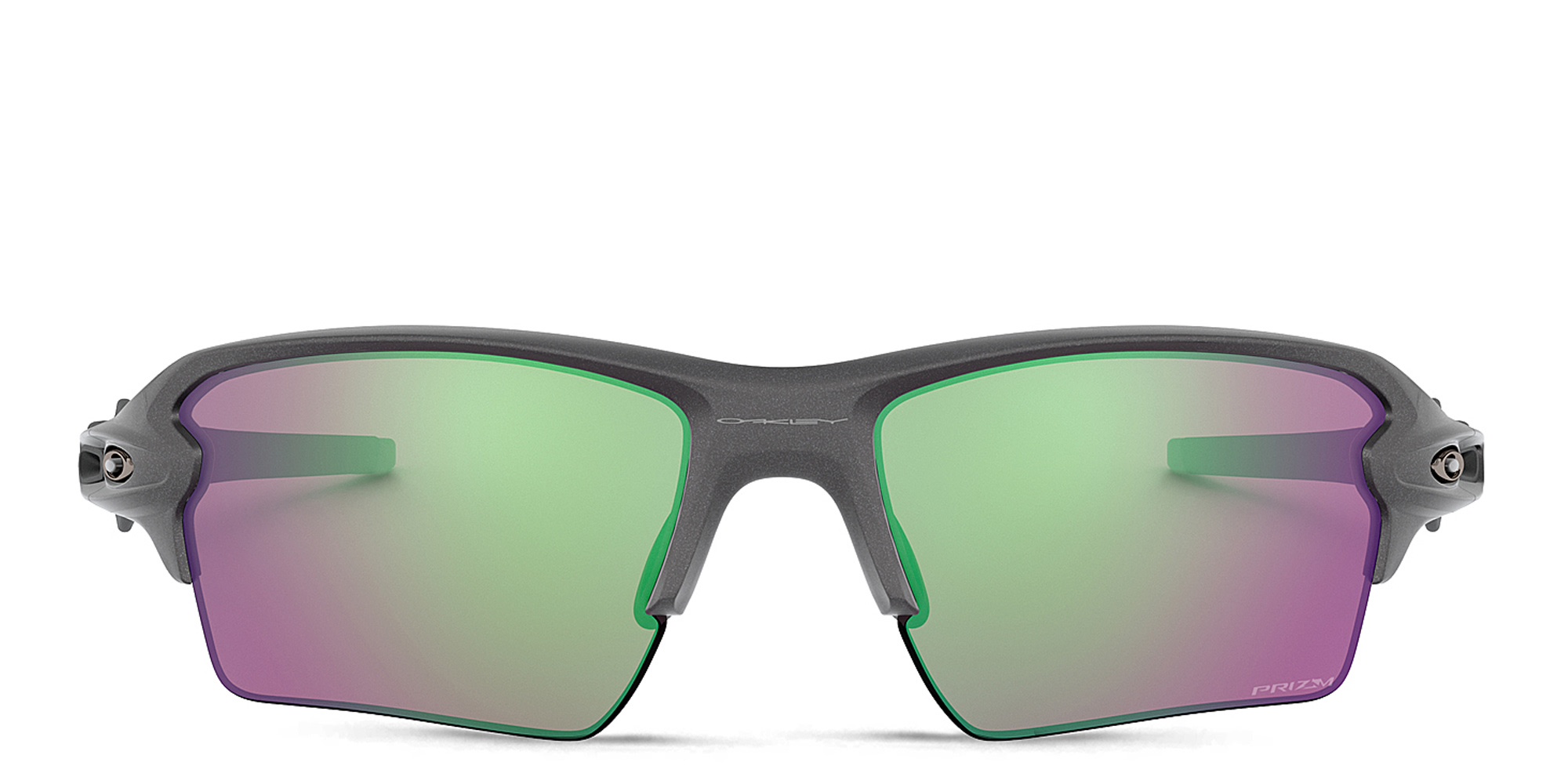 Shop Oakley Flak 2.0 XL Half-Rim Rectangle Sunglasses in Steel online.