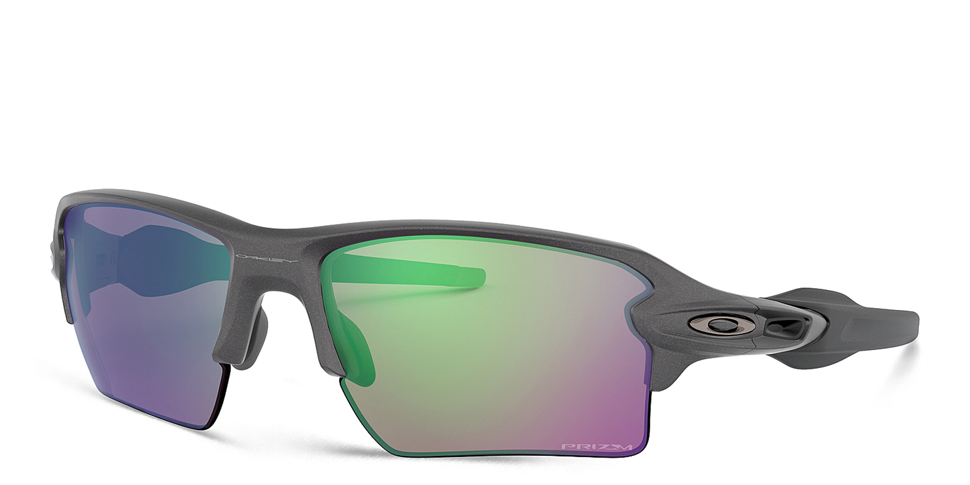 Shop Oakley Flak 2.0 XL Half-Rim Rectangle Sunglasses in Steel online.
