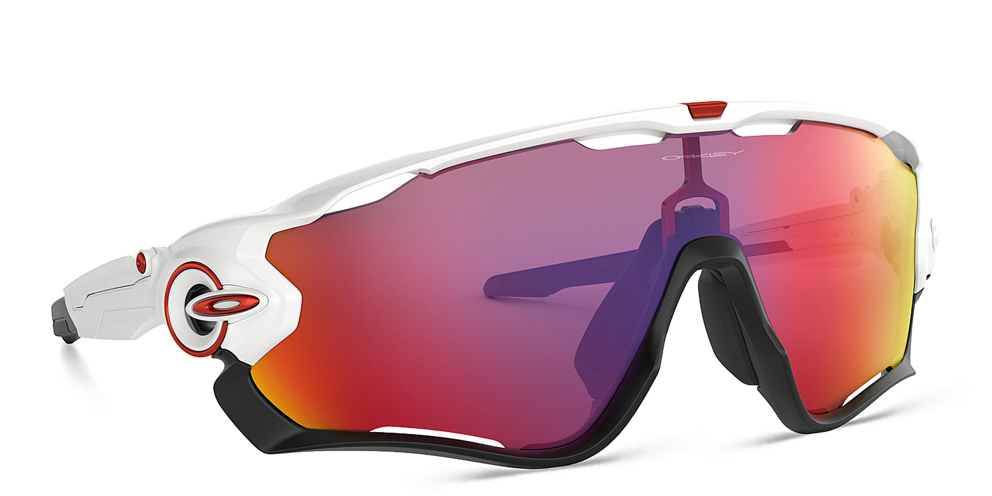 Shop Oakley Jawbreaker Wide Mask Sunglasses in Polished White online.