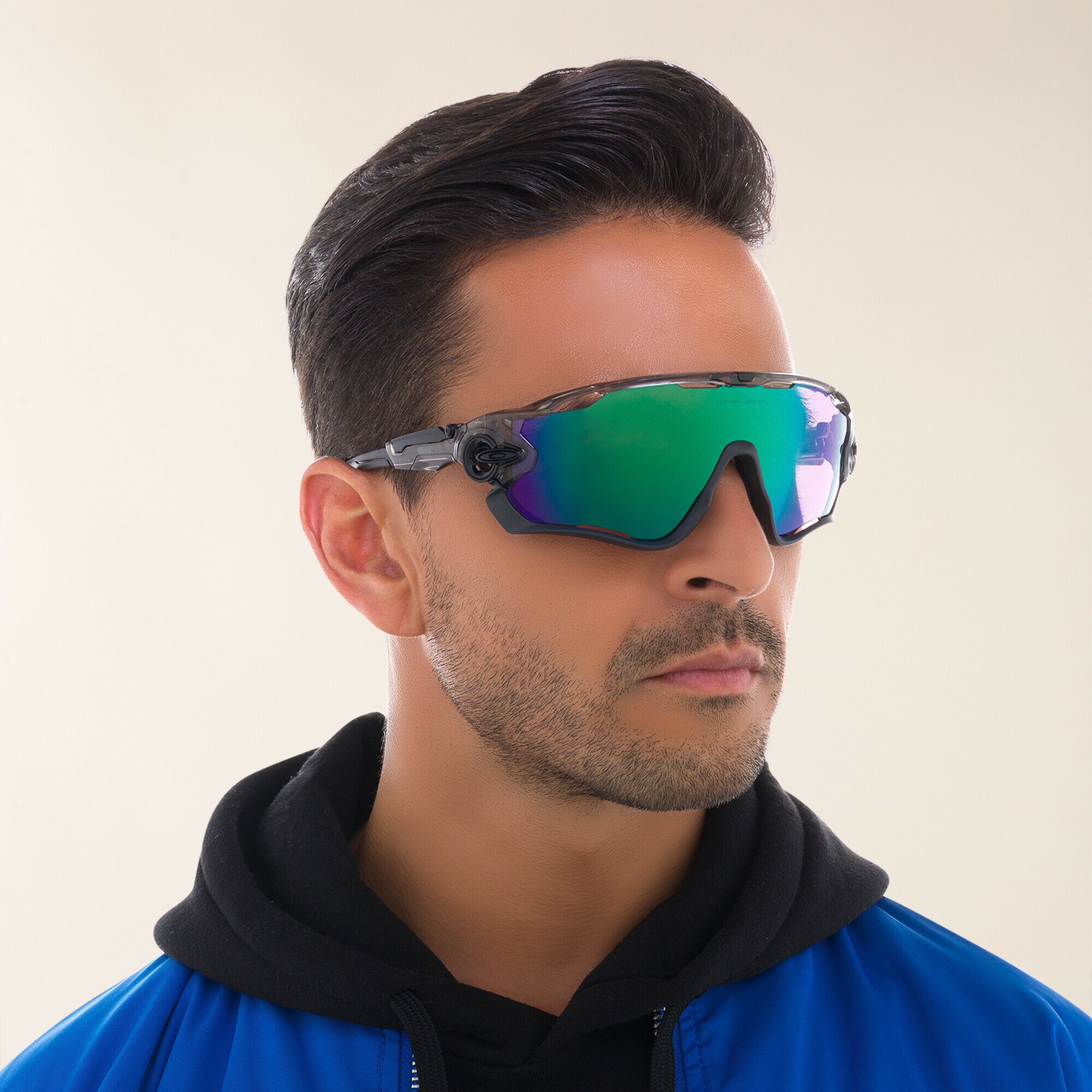 Oakley Jawbreaker Wide Irregular Sunglasses in Grey Ink – Product Photo 5