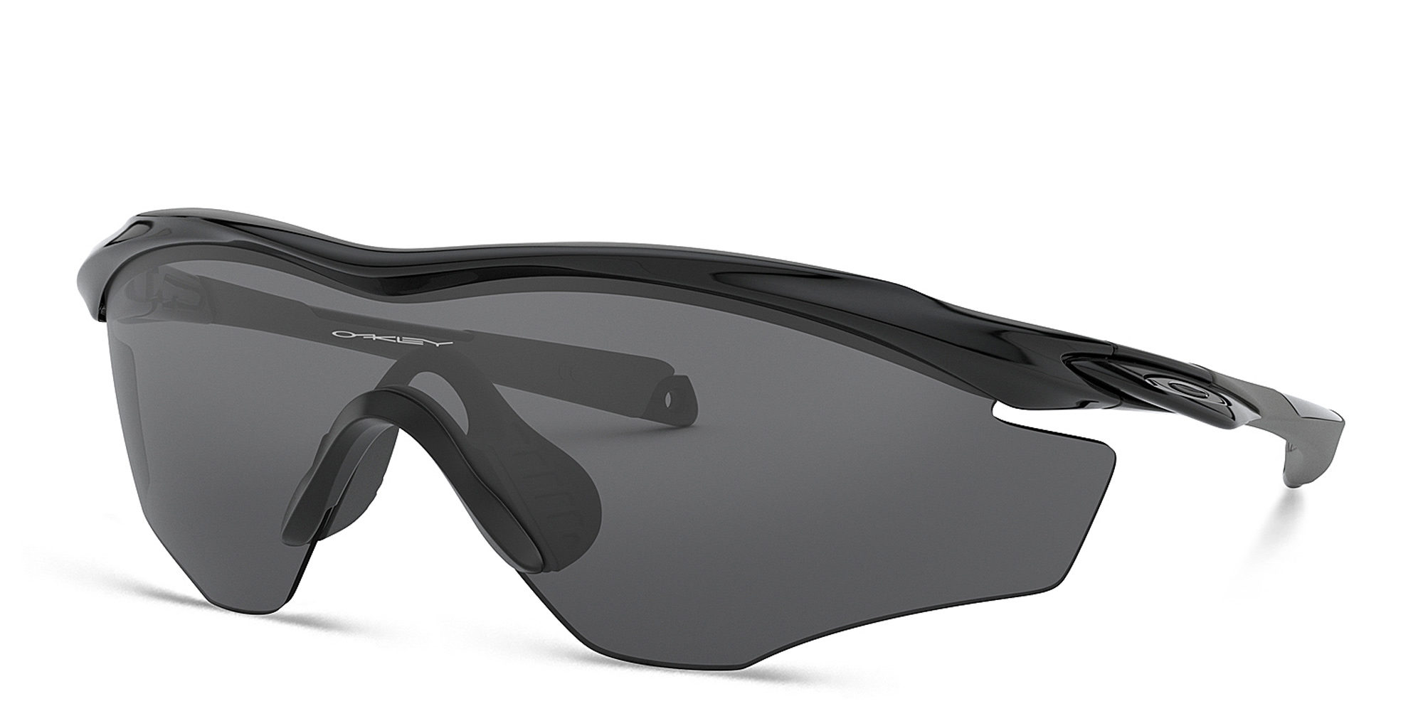 Shop Oakley M2 Frame XL Half-Rim Irregular Sunglasses in Black online.