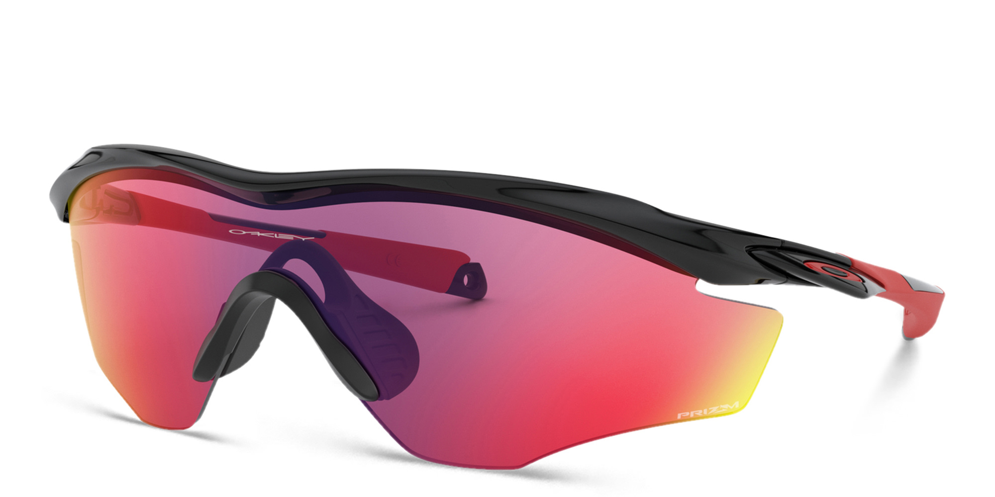 Shop Oakley M2 Frame XL Wide Rimless Irregular Sunglasses in Black online.