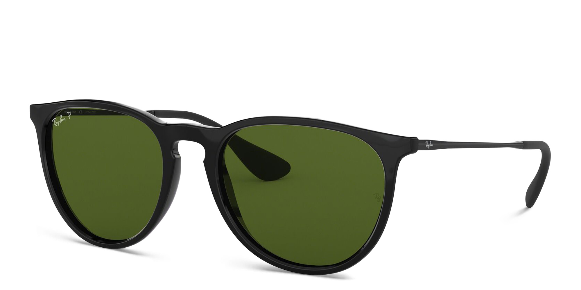 Ray-Ban Erika Classic Round Sunglasses in Black – Product Photo 2