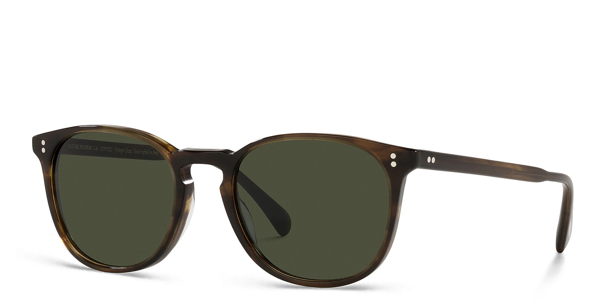 OLIVER PEOPLES Unisex Round Sunglasses in Tortoise – Product Photo 2